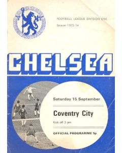 Chelsea v Coventry City official programme 15/09/1973