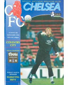 Chelsea v Coventry City official programme 06/11/1994