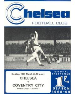 Chelsea v Coventry City official programme 10/03/1969