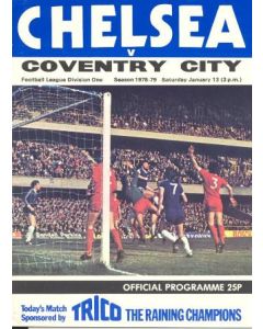 Chelsea v Coventry City official programme 13/01/1979