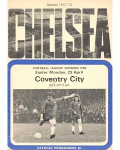 Chelsea v Coventry City official programme 23/04/1973 Football League