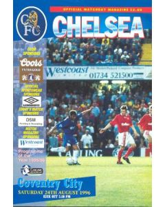 Chelsea v Coventry City official programme 24/08/1996 Carling Premiership