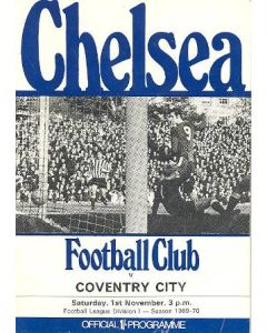 Chelsea v Coventry City official programme 01/11/1969 Football League