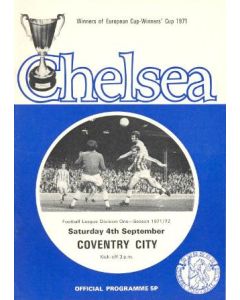 Chelsea v Coventry City official programme 04/09/1971 Football League