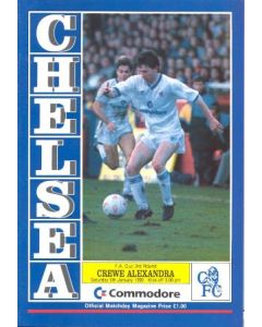 Chelsea v Crewe Alexandra official programme 06/01/1990 F.A. Cup