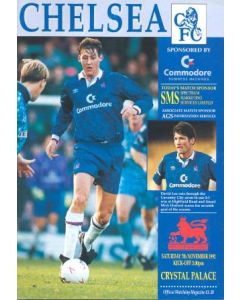 Chelsea v Crystal Palace official programme 07/11/1992