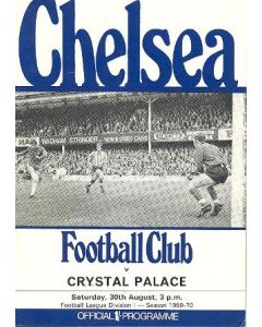 Chelsea v Crystal Palace official programme 30/08/1969 Football League