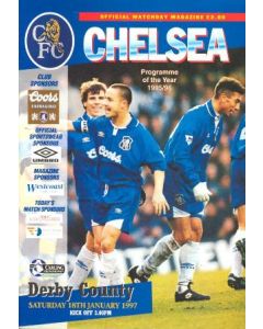 Chelsea v Derby County official programme 18/01/1997 Carling Premiership