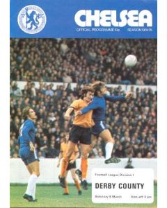 Chelsea v Derby County official programme 08/03/1975