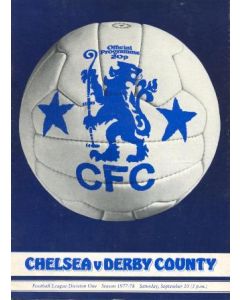 Chelsea v Derdy County official programme 10/09/1977