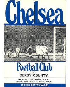 Chelsea v Derby County official programme 11/10/1969 Football League