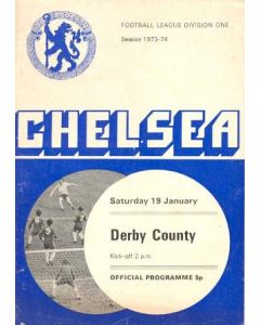 Chelsea v Derby County official programme 19/01/1974