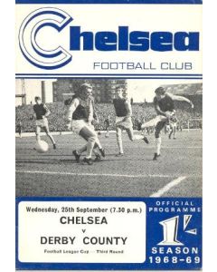 Chelsea v Derby County official programme 25/09/1968