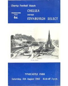 Chelsea v Edinburgh Select official programme 06/08/1960