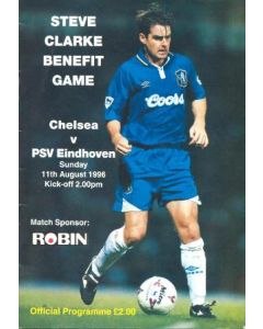 Chelsea v Eindhoven official programme 11/08/1996 Steve Clarke Benefit Game