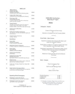 Chelsea v Everton menu 06/04/2002 Premier League