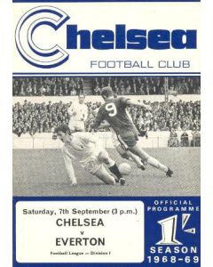 Chelsea v Everton official programme 07/09/1968