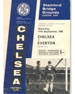 Chelsea v Everton official programme 11/09/1965