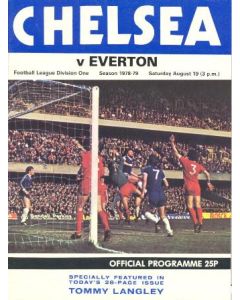 Chelsea v Everton official programme 19/08/1978