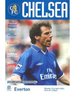 Chelsea v Everton official programme 21/04/2003