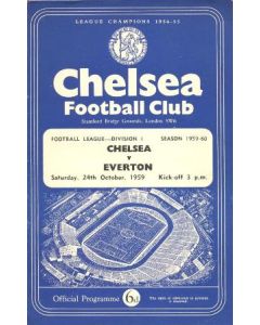 Chelsea v Everton official programme 24/10/1959