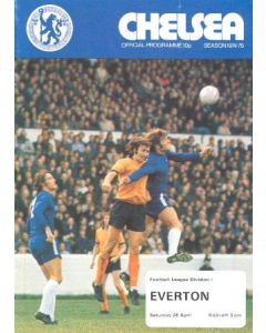 Chelsea v Everton official programme 26/04/1975