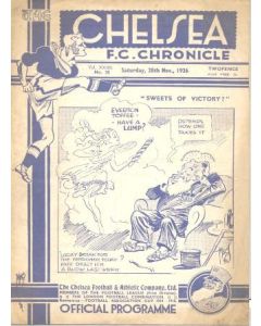 Chelsea v Everton official programme 28/11/1936