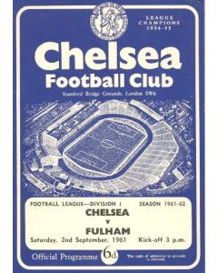 Chelsea v Fulham official programme 02/09/1961