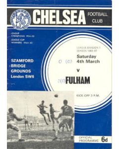 Chelsea v Fulham official programme 04/03/1967 Football League