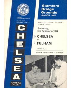 Chelsea v Fulham official programme 05/02/1966