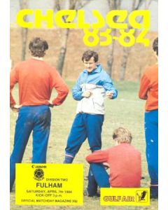 Chelsea v Fulham official programme 07/04/1984