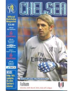 Chelsea v Fulham official programme 20/03/2004 Premier League