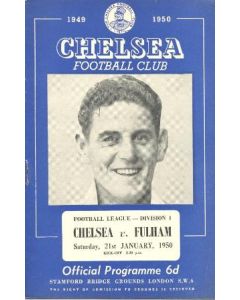 Chelsea v Fulham official programme 21/01/1950
