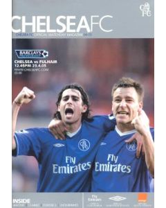 Chelsea v Fulham official programme 23/04/2005