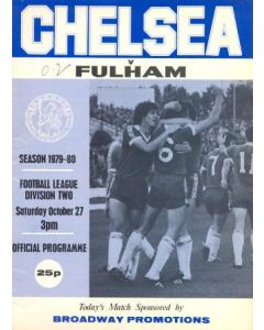 Chelsea v Fulham official programme 27/10/1979