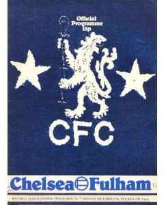Chelsea v Fulham official programme 27/12/1976