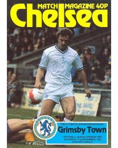 Chelsea v Grimsby Town official programme 21/11/1981