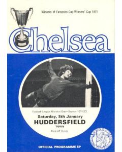 Chelsea v Huddersfield official programme 08/01/1972 Football League