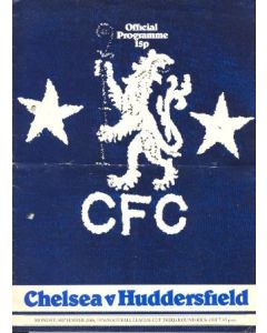 Chelsea v Huddersfield official programme 20/09/1976