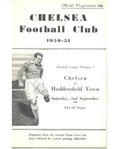 Chelsea v Huddersfield Town official programme 02/09/1950