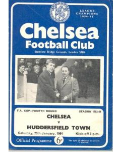 Chelsea v Huddersfield Town official programme 25/01/1964