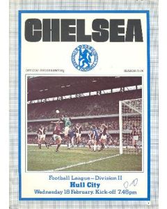 Chelsea v Hull City official programme 18/02/1976