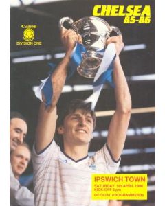 Chelsea v Ipswich Town official programme 05/04/1986