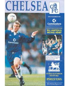 Chelsea v Ipswich Town official programme 17/10/1992