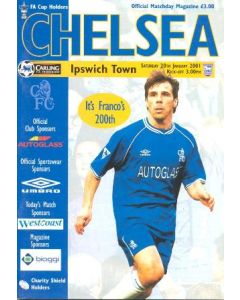 Chelsea v Ipswich Town official programme 20/01/2001 Premier League