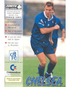 Chelsea v Ipswich Town official programme 26/11/1991