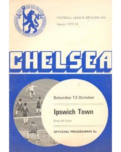 Chelsea v Ipswich Town official programme 13/10/1973