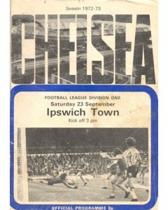 Chelsea v Ipswich Town official programme 23/09/1972