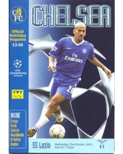 Chelsea v Lazio Official Programme 22/10/2003