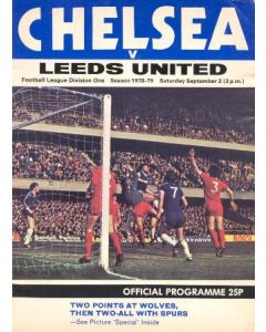 Chelsea v Leeds official programme 02/09/1978,
